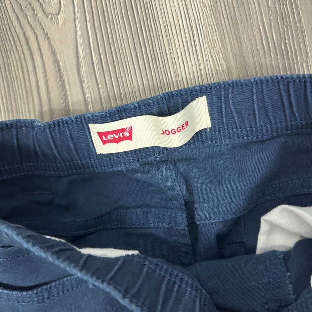 Levi’s Boys Navy Blue Jogger Pants Size 8 Elastic Waist Casual School Playwear - Picture 3 of 5